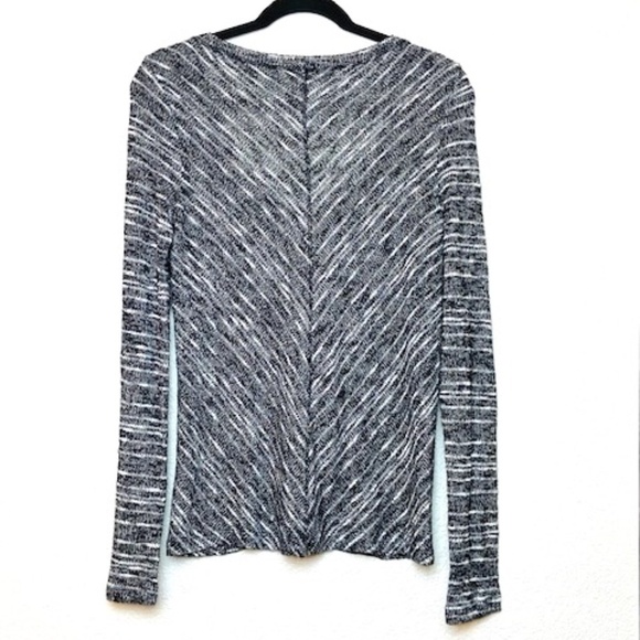 SPLENDID Black White Knit Scoop Neck Sweater Sz M - Picture 2 of 5